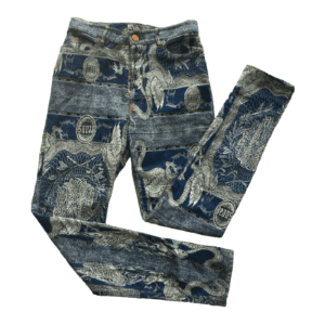 Gaultier Jeans Jacquard Dragon Pants