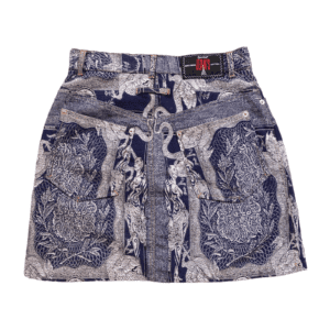 Gaultier Jeans Jacquard Dragon Skirt Back