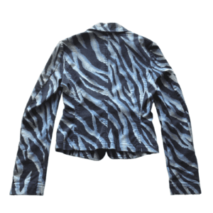 Versace Blue Zebra Blazer Back