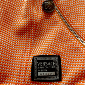 Versace Orange Zip Jacket Detail