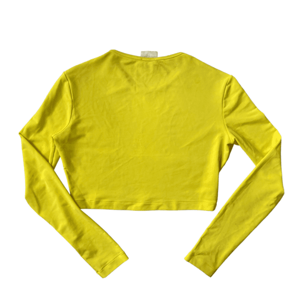 Chanel Neon Yellow Crop Top Back