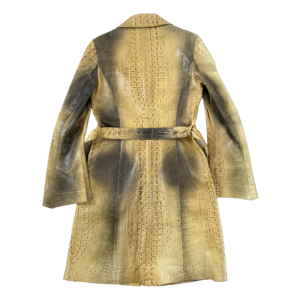 Roberto Cavalli Croc Embossed Leather Trench Back