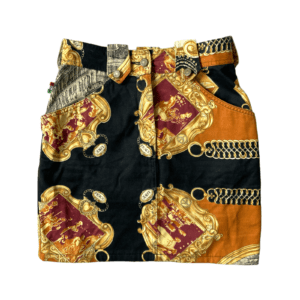 Moschino Couture Jeans 90s Baroque Mini Skirt