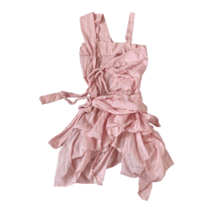 Issey Miyake Pink Asymetrical Rope Dress