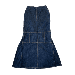 W&LT Flare Denim Skirt Open