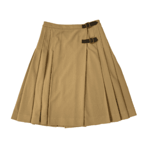 miu miu beige pleated skirt