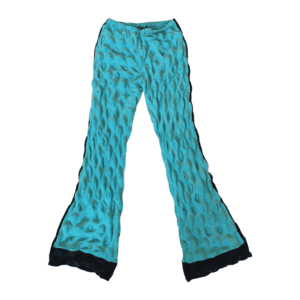 Issey Miyake F/W2000 Teal & Black Trim Egg Carton Pants