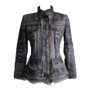 Gianfranco Ferre Denim Silk Jacket Front