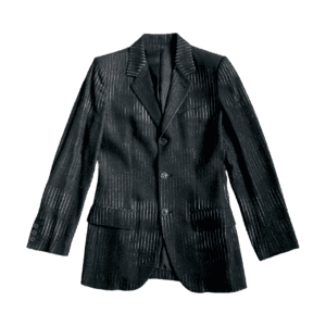 jean paul gaultier fw2001 pinstripe black optical faces blazer