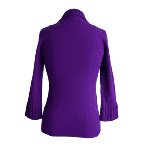 miu miu fw1999 purple ruffle zip sweater back