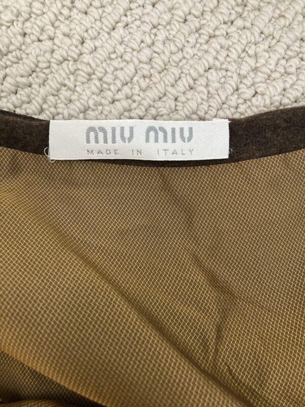 miu miu 1999 ribbed wool skirt tag