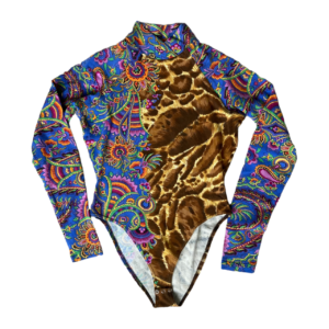 versace jeans couture paisley leopard bodysuit