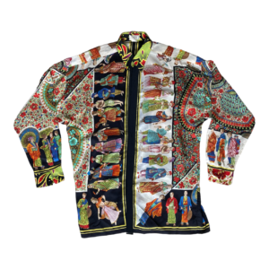 gianni versace ss1992 paesi print shirt