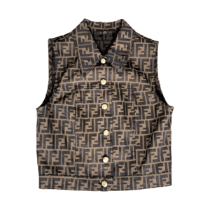 fendi zucca brown vest