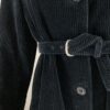 Miu Miu F/W1997(?) Navy Corduroy Long Belted Overcoat belt