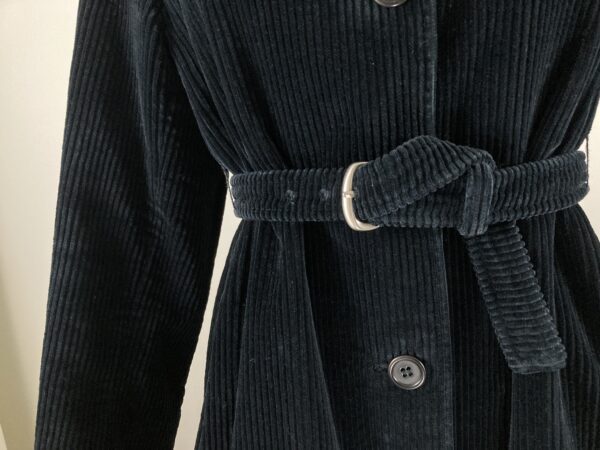 Miu Miu F/W1997(?) Navy Corduroy Long Belted Overcoat belt